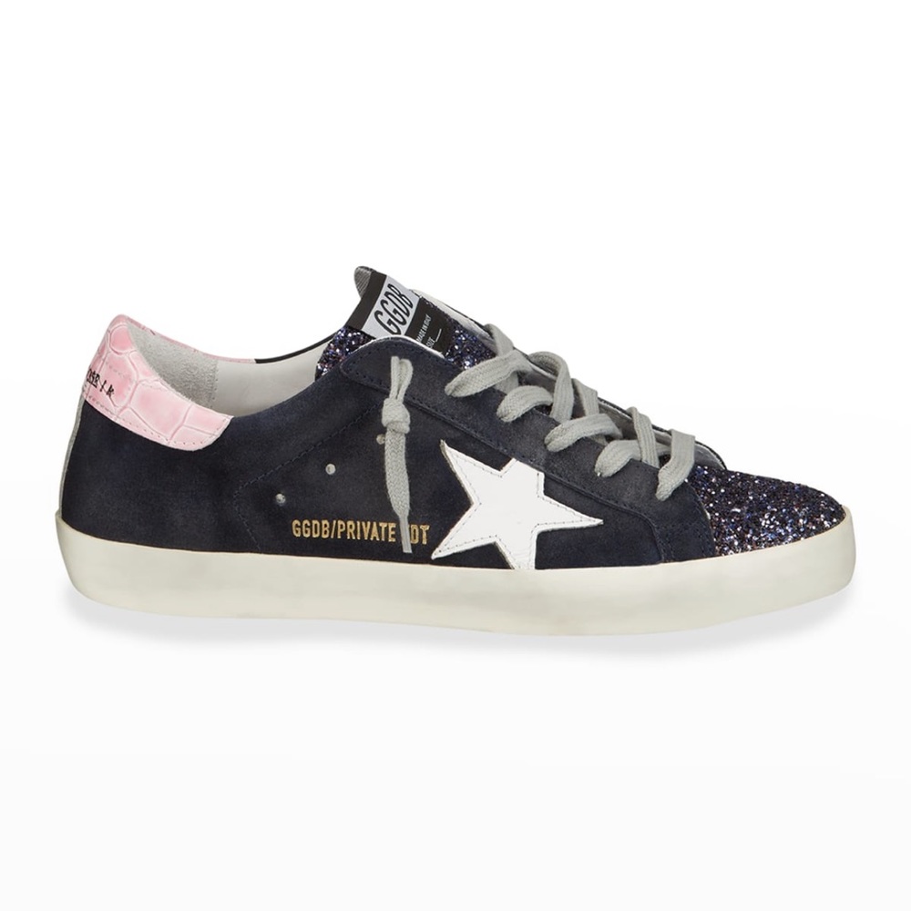 Golden Goose Superstar glitter low-top sneakers - very lightly used. Size 41.